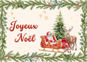Joyeux No&euml;l avec le P&egrave;re No&euml;l et son renne